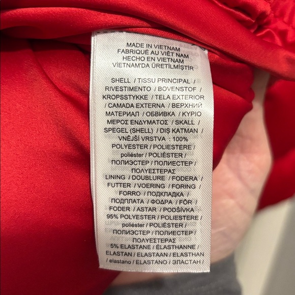 Ralph Lauren Womens Jacket Red L Satin Down Puffer Lipstick Winter - Picture 8 of 10